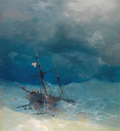 Sinking Ship Painting by Ivan Konstantinovich Aivazovsky Reproduction ...