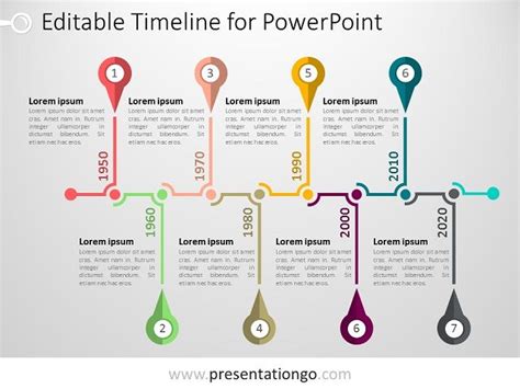 PowerPoint Timeline Template - PresentationGO | Presentation template free, Timeline in ...