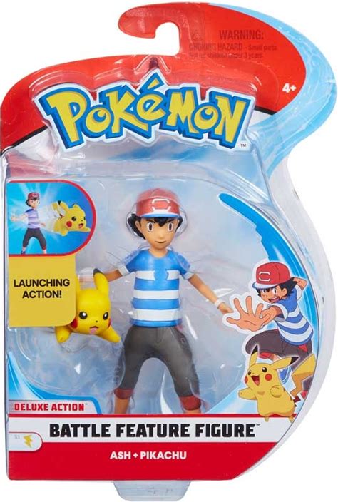 Pokemon 4.5 Inch Battle Feature Figure - Ash And Pikachu - I Need Toys