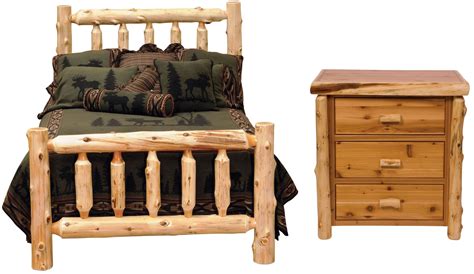 Traditional Cedar Log Bedroom Set from Fireside Lodge (10040) | Coleman Furniture