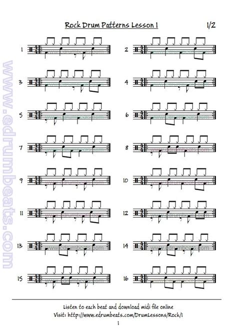 Basic Rock Drum Patterns