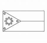 Philippines Coloring Flag Philippine Phillipines Pages Clipart  sketch template