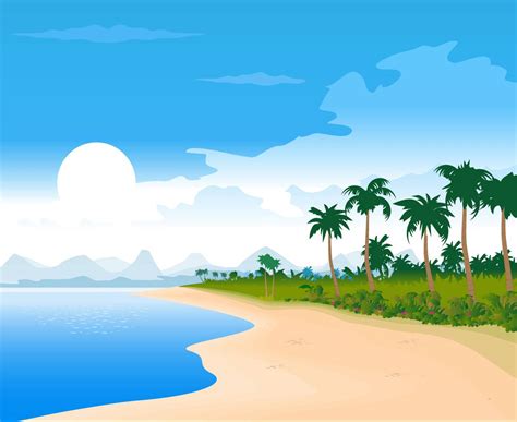 Beach clipart tropical beach, Beach tropical beach Transparent FREE for download on ...