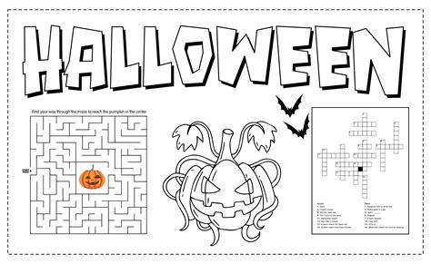 Happy Halloween Placemat - 15 Free PDF Printables | Printablee