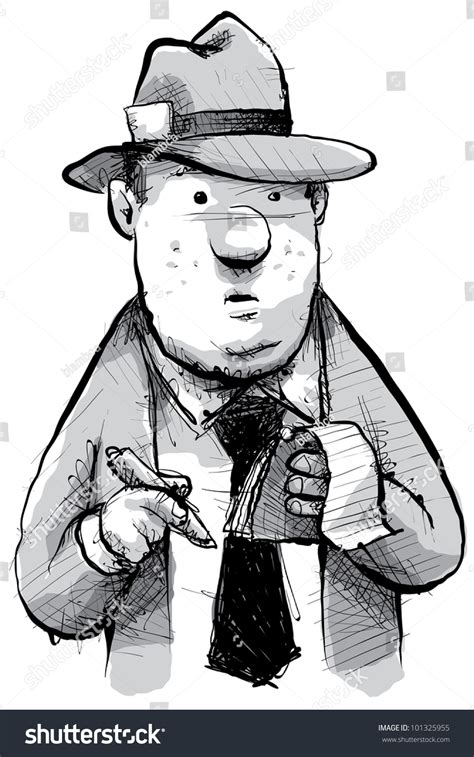 Cartoon Retro Newspaper Reporter Stock Illustration 101325955 - Shutterstock