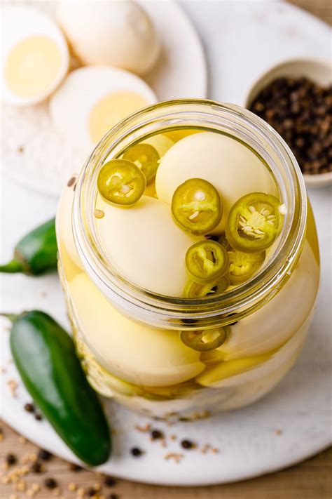 Spicy Jalapeno Pickled Eggs - Nurtured Homes