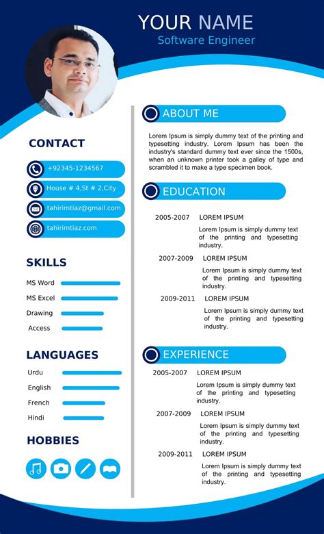 FREE Resume Templates for Microsoft Word to Download .doc .pdf