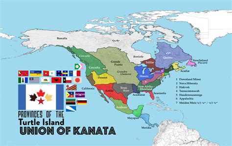 Here is my leftist map of Turtle Island. Try to figure out which flag goes with which province ...