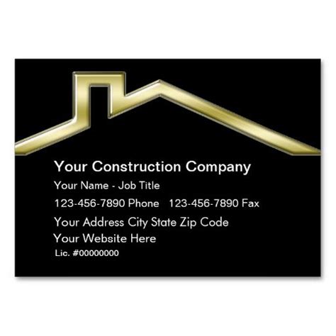 Construction Business Cards | Zazzle.com | Construction business cards, Business card design ...