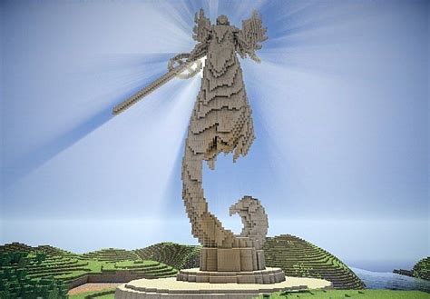 Amazing angel statue | Minecraft projects, Minecraft statues, Minecraft