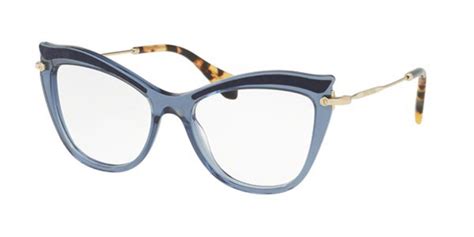 Miu Miu MU06PV VIG1O1 Eyeglasses in Transparent Blue | SmartBuyGlasses USA