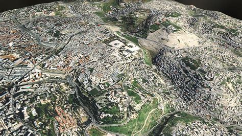 Jerusalem, Israel - 3D Terrain Model - Download Free 3D model by Nate Loper 🗺️ ⛏🏺 (@arizonaguide ...