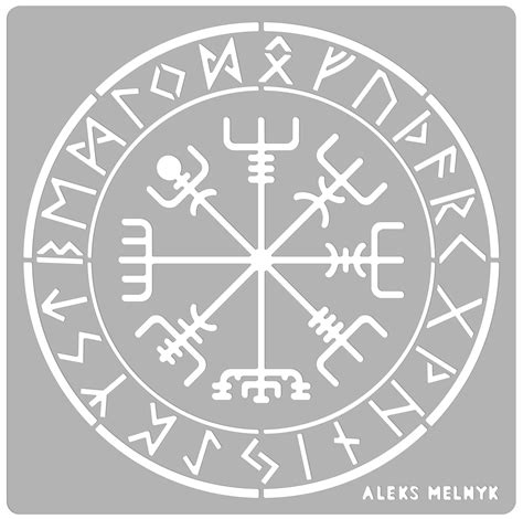 Buy Aleks Melnyk #63 Viking Stencil, Rune Symbols, Celtic Metal ...