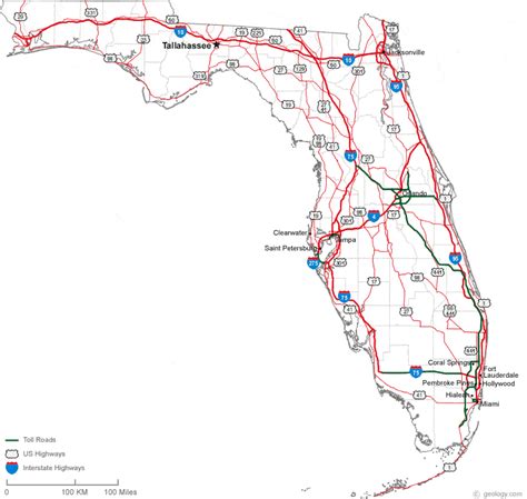 Map Of Florida Interstate Highways - Crissy Christine