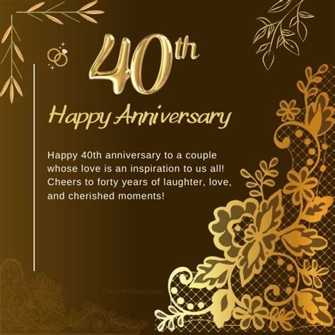 865+ Happy 40th Anniversary Wishes with Greetings & Quotes - Very Wishes