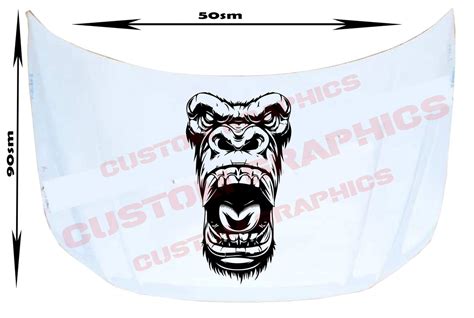 Gorilla Design universal sticker for Car Any Vehicle | UNIVERSAL STICK – Brothers Graphics