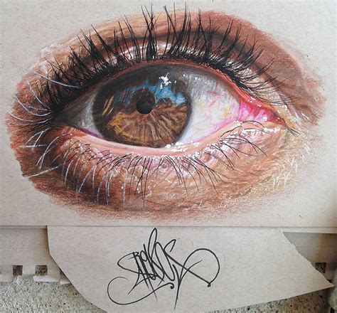 19-Year-Old Artist Draws Unbelievably Realistic Eyes Using Just Colored ...