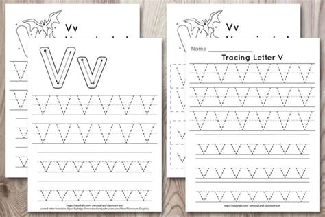 Letter V Free Printable Worksheets