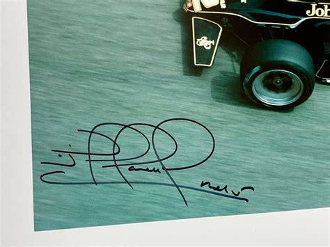 » Nigel Mansell signed Lotus photo