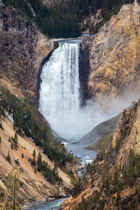 Water Falls and River of Grand Canyon of the Yellowstone Stock Photo - Image of mountain, stream ...