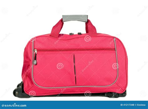 Pink luggage with wheels stock photo. Image of container - 41217348