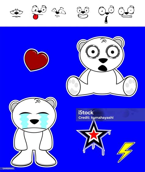 Cute Kawaii Polar Bear Expressions Collection Set Stock Illustration - Download Image Now ...