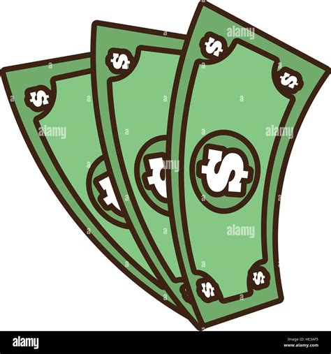 cartoon money bills dollar cash vector illustration eps 10 Stock Vector ...