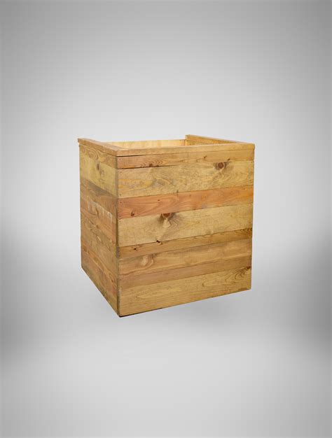 Natural Reclaimed Wood Planter Box - West Coast Event Productions, Inc.