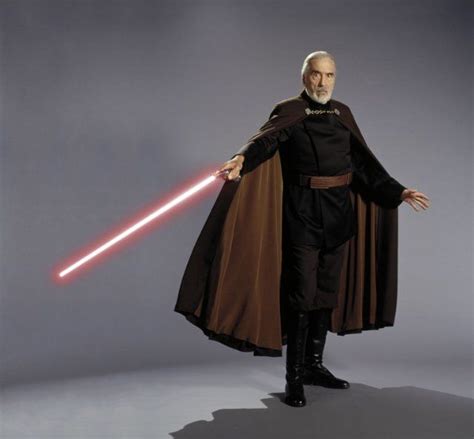 Christopher Lee as 'Count Dooku' in the films "Star Wars: Episode II Attack of the Clones" and ...