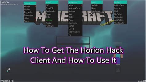 How To Install And Use Horion Hack Client For Minecraft: Windows 10 ...