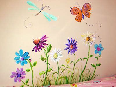 Flower Murals (With images) | Flower mural, Garden mural, Kids room murals