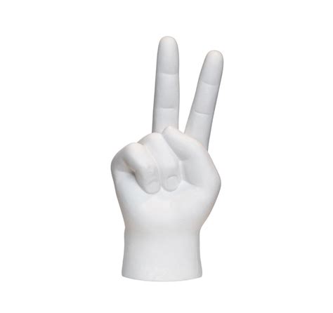 White Matte Table Top Peace Sign – The Tempting Table