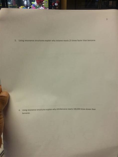 Solved 5. Using resonance structures explain why toluene | Chegg.com