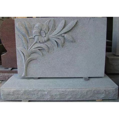 Custom cemetery stone engraving blank granite gravestones in graveyard