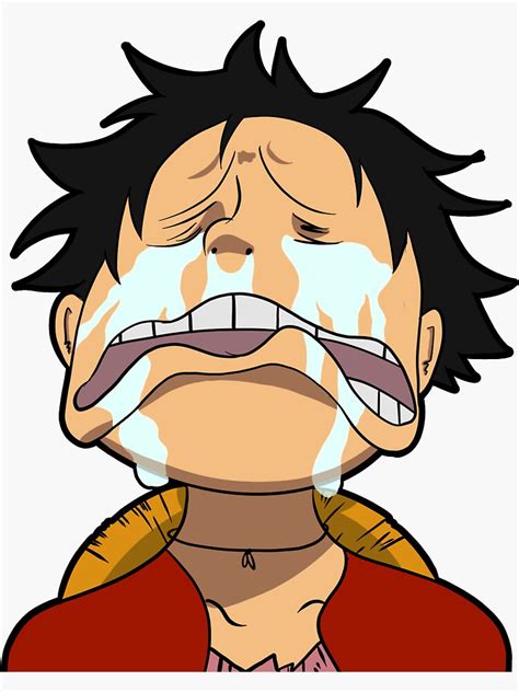 "Crying Luffy of One piece" Sticker for Sale by garistepi | Redbubble