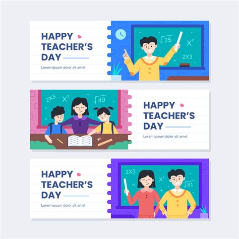 Happy Teacher's Day Banner Template 2106598 Vector Art at Vecteezy