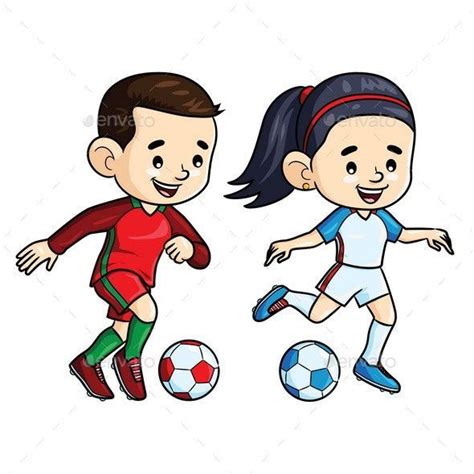 Soccer Player Kids Cartoon | Cartoon kids, Soccer, Soccer players