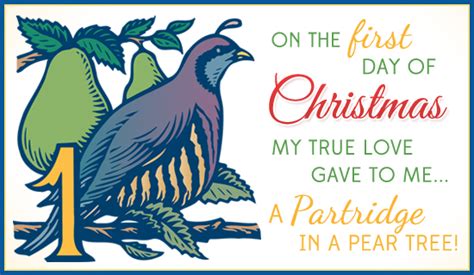 Free Partridge in a Pear Tree eCard - eMail Free Personalized Christmas ...