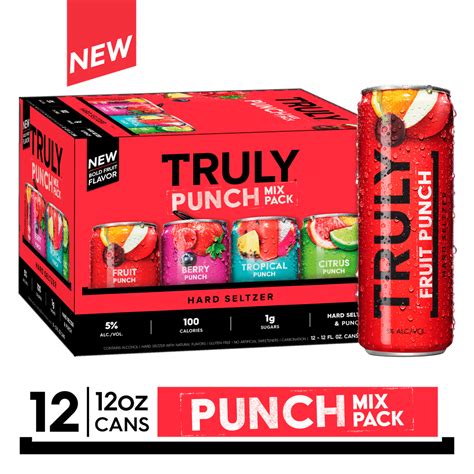 TRULY Hard Seltzer Punch Variety Pack, Spiked & Sparkling Water 12 Pack, 12 fl. oz. Can ...