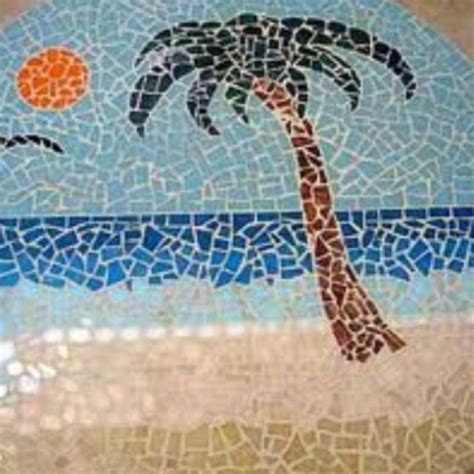 Beach Mosaic | Tree mosaic, Mosaic art projects, Mosaic art