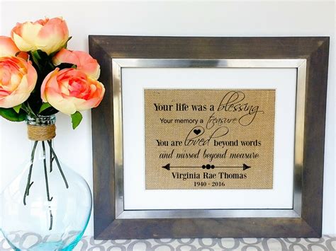 Personalized MEMORIAL Gift Sympathy Gifts In Memory of Father