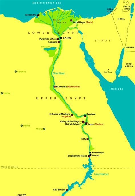Map with Nile River