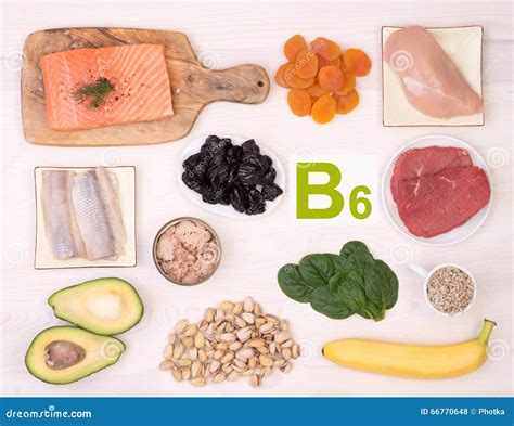 Foods Containing Vitamin B6 Stock Photo - Image of banana, avocado ...