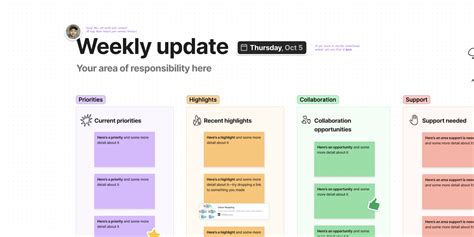 Weekly Update Template | Figma