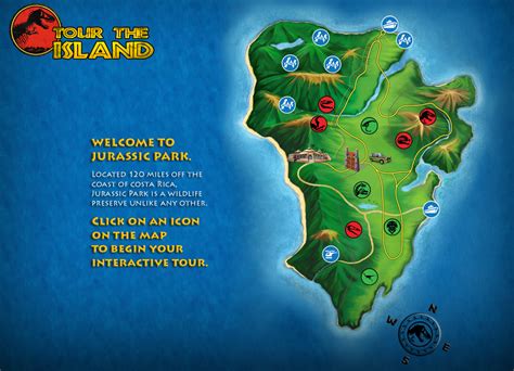 Tour the Island - Park Pedia - Jurassic Park, Dinosaurs, Stephen Spielberg