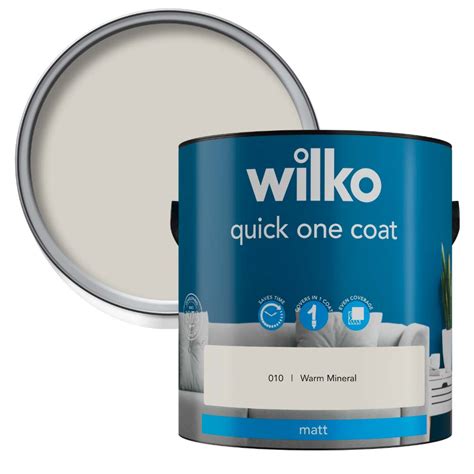 Wilko One Coat Paint Warm Mineral 2.5L | Wilko