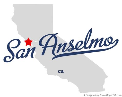 Map of San Anselmo, CA, California