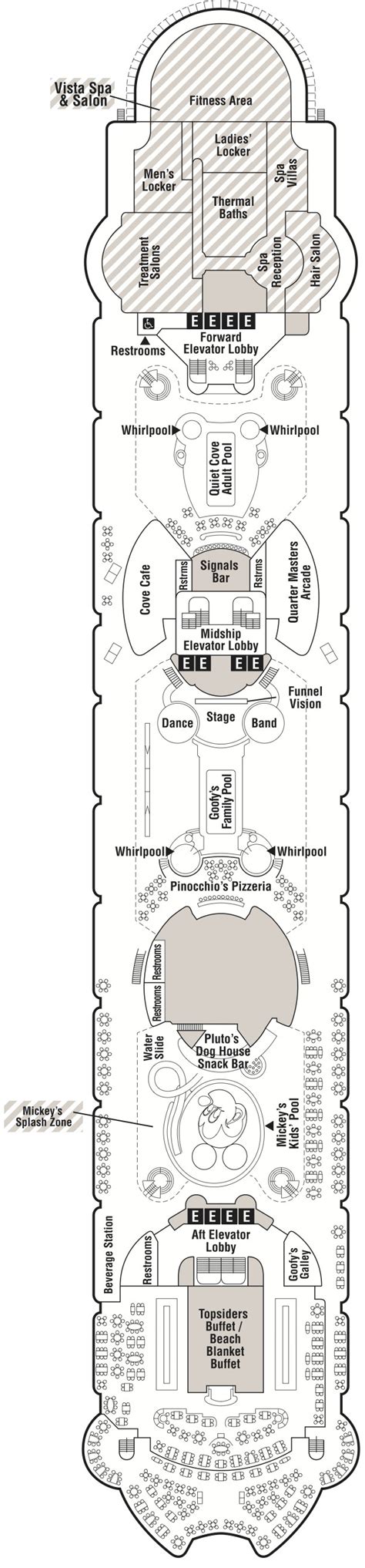 Disney Wonder Deck Plans 1CF