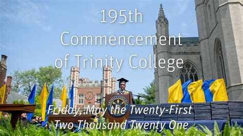 The 195th Commencement of Trinity College - Second Ceremony - YouTube