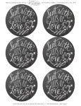 Hand lettered Chalk Art Valentine’s Day Labels | Free printable labels & templates, label design ...